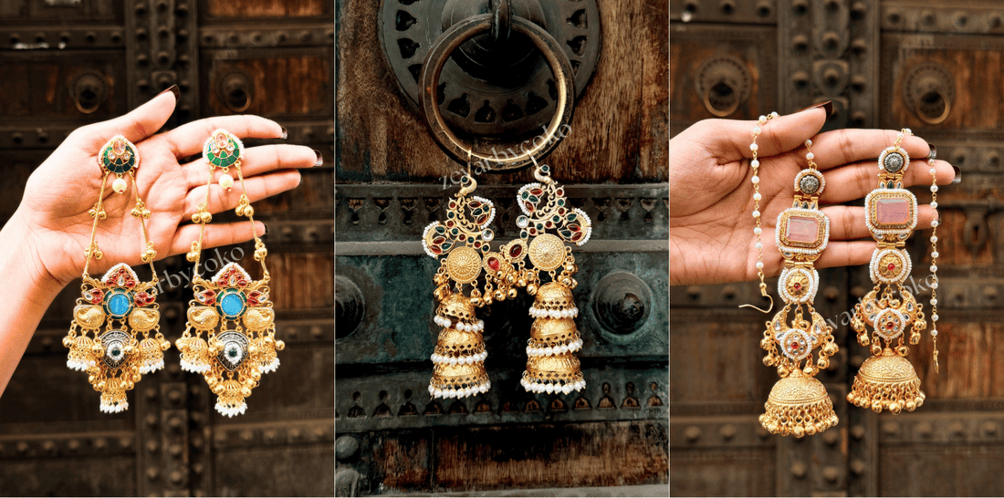 Kashmiri Earrings – A Love Letter Written in Brass and AD | COKO Jewellery
