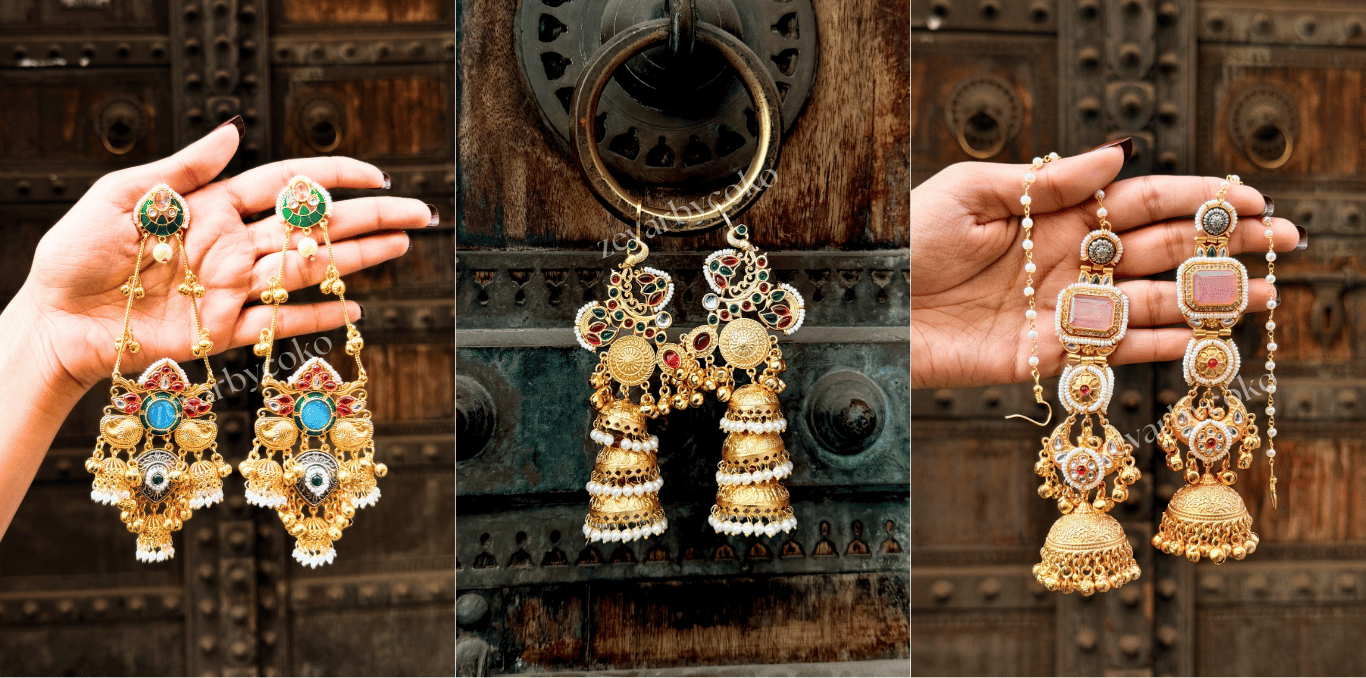 Kashmiri Earrings – A Love Letter Written in Brass and AD | COKO Jewellery