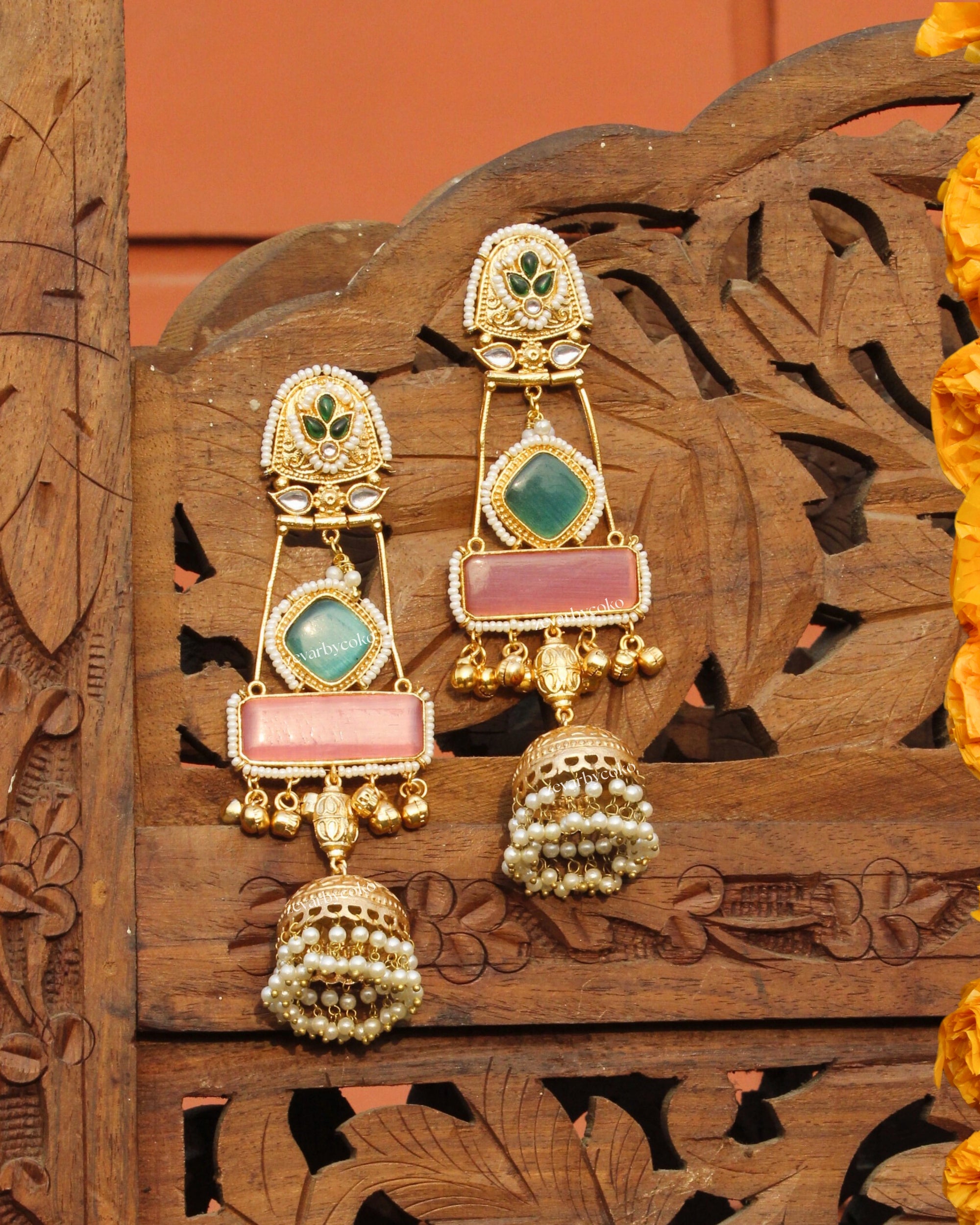 Akshara Kashmiri Jhumka Earrings