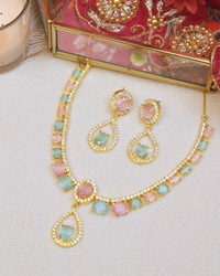 COKO's American Diamond Zircon Necklace set - Vanita