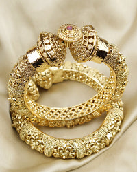 COKO's Rajwada Statement Kada Set of 2- Miran