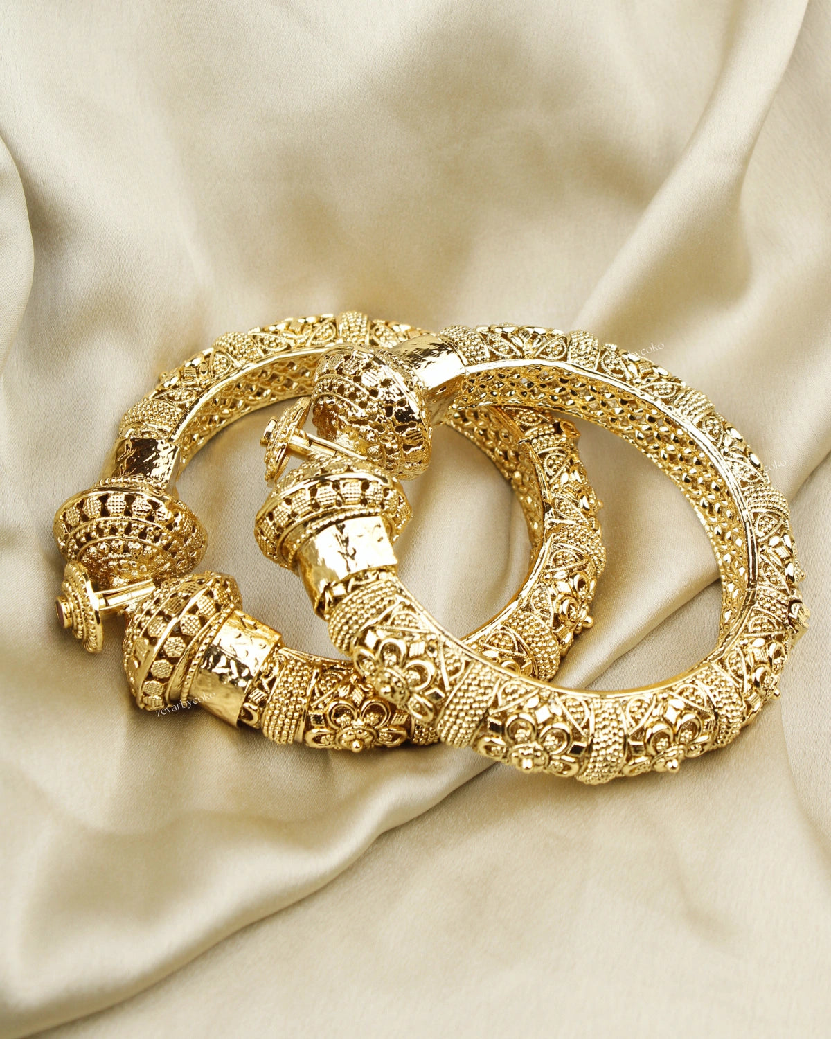 COKO's Rajwada Statement Kada Set of 2- Miran