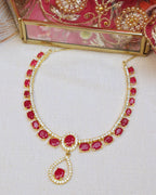 COKO's American Diamond Zircon Necklace set - Vanita