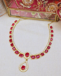 COKO's American Diamond Zircon Necklace set - Vanita