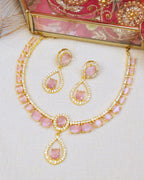 COKO's American Diamond Zircon Necklace set - Vanita
