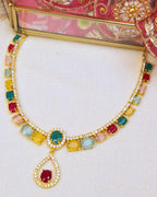 COKO's American Diamond Zircon Necklace set - Vanita