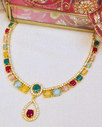COKO's American Diamond Zircon Necklace set - Vanita