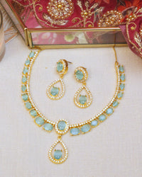 COKO's American Diamond Zircon Necklace set - Vanita
