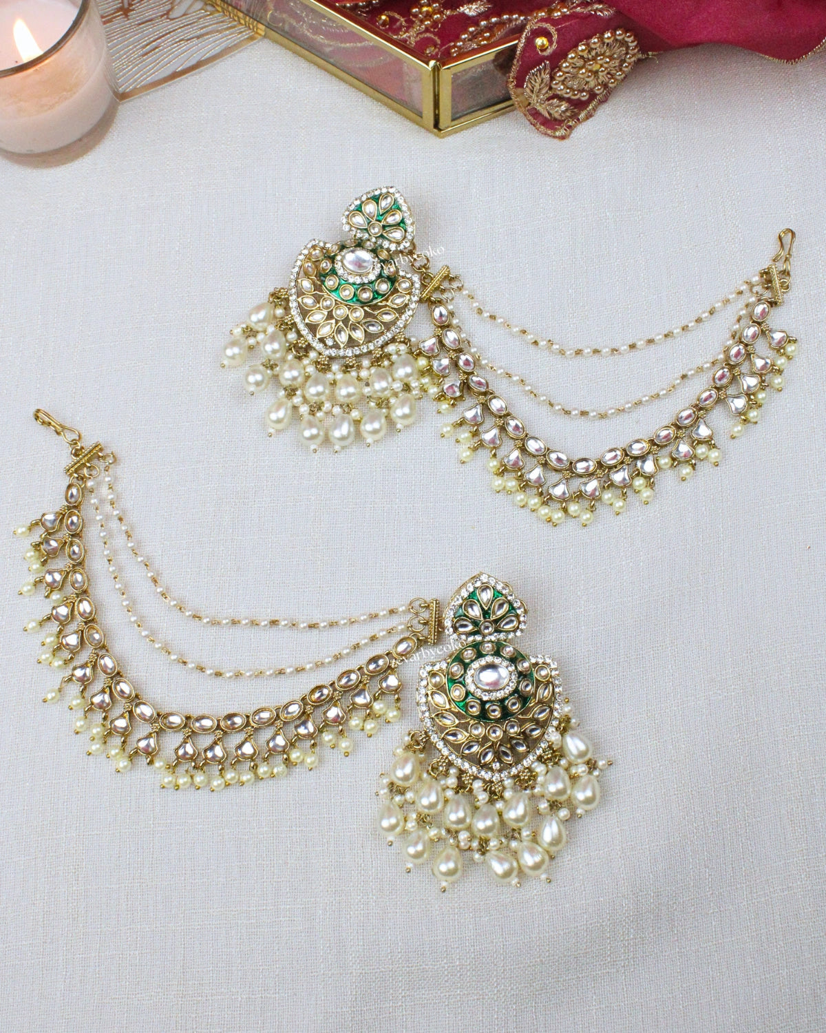 COKO's Kaan Chain Ear Chain (Sahara)- Kritika Kaanchain Earrings