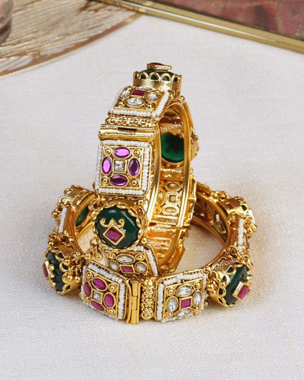 COKO's Heritage Openable Bangles Set of 2- Maahi