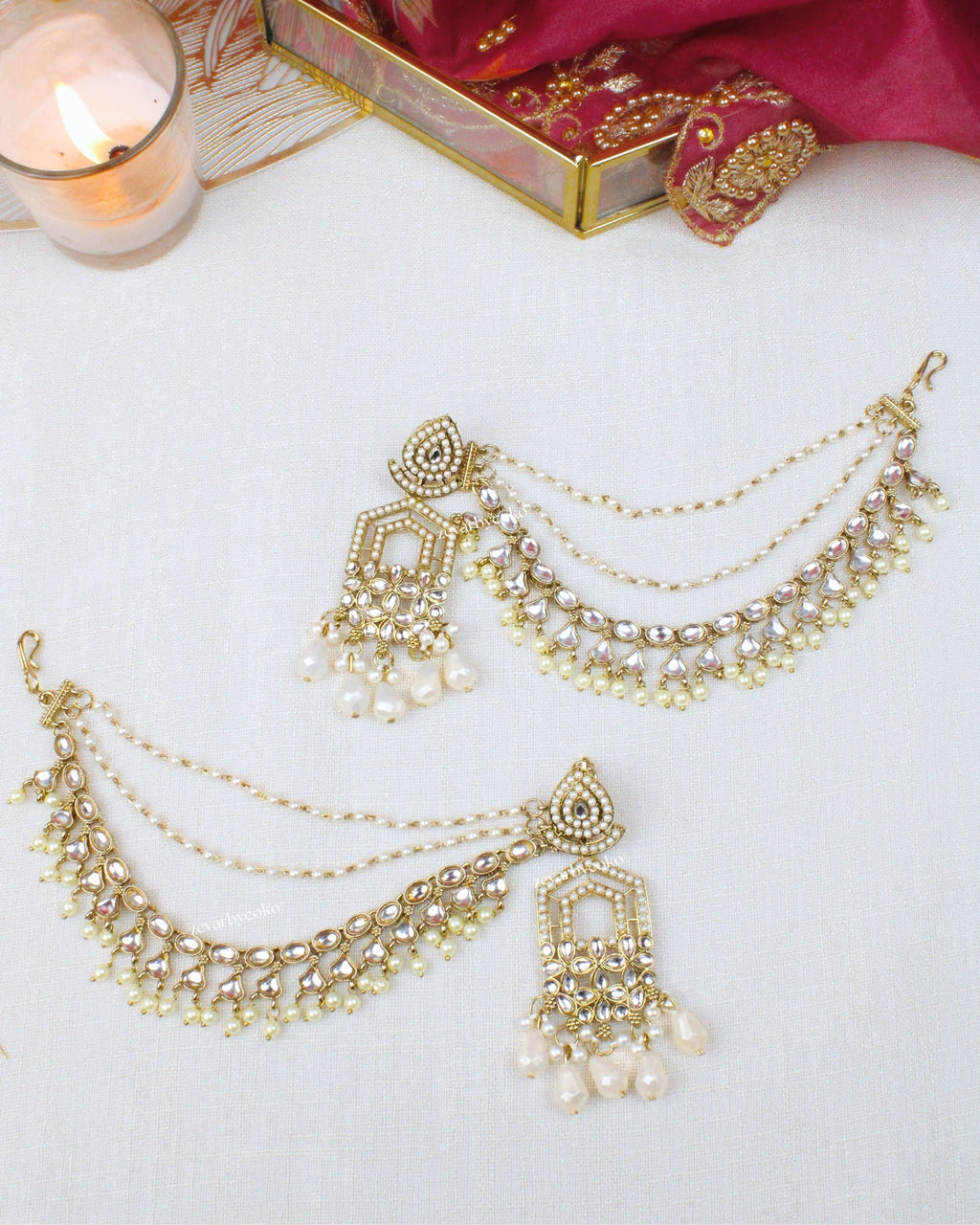 COKO's Kaan Chain Ear Chain (Sahara)- Kaara Kaanchain Earrings