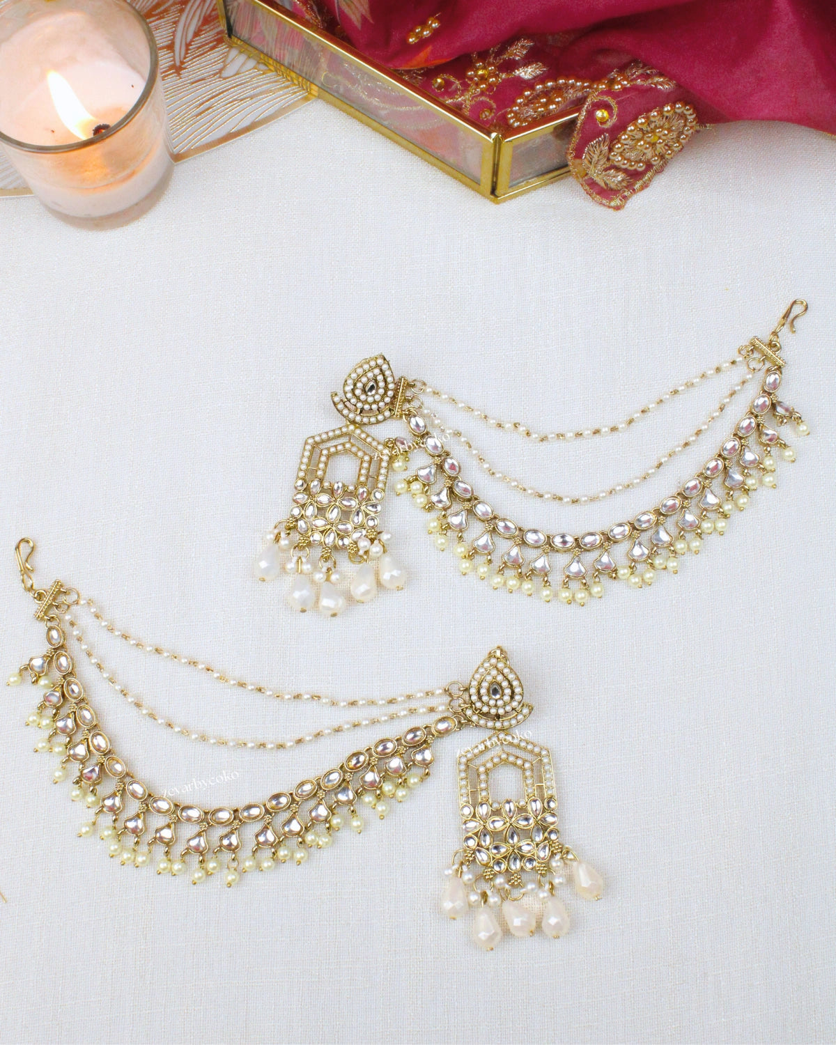 COKO's Kaan Chain Ear Chain (Sahara)- Kaara Kaanchain Earrings