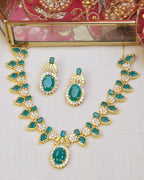 COKO's American Diamond Zircon Necklace set - Vasundhara