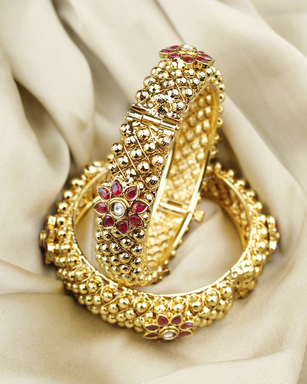 COKO's Heritage Openable Bangles Set of 2- Maini