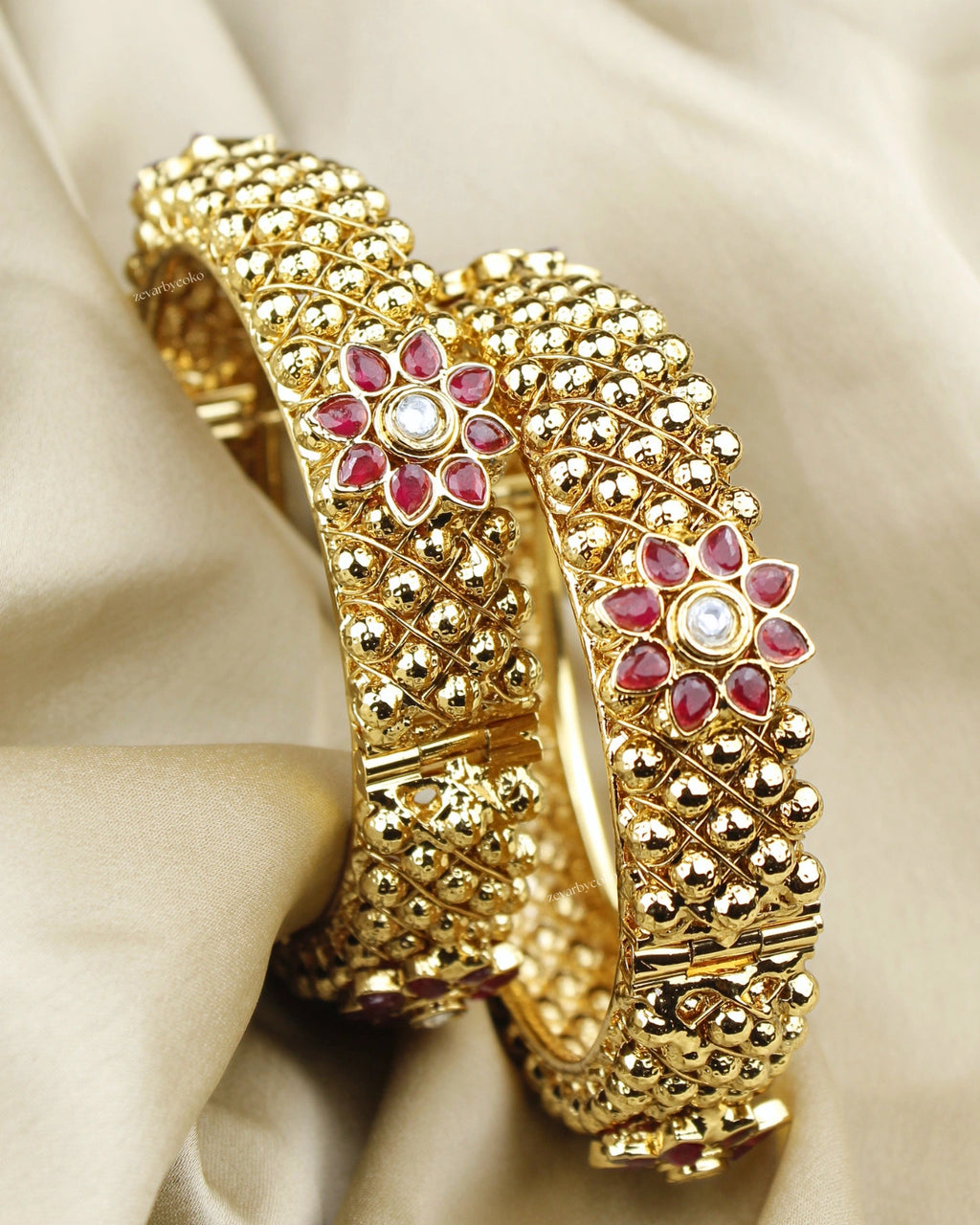 COKO's Heritage Openable Bangles Set of 2- Maini