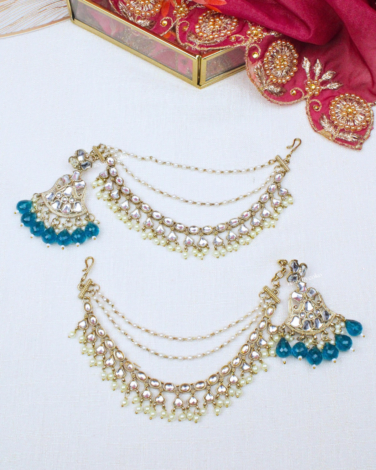 COKO's Kaan Chain Ear Chain (Sahara)- Krisha Kaanchain Earrings