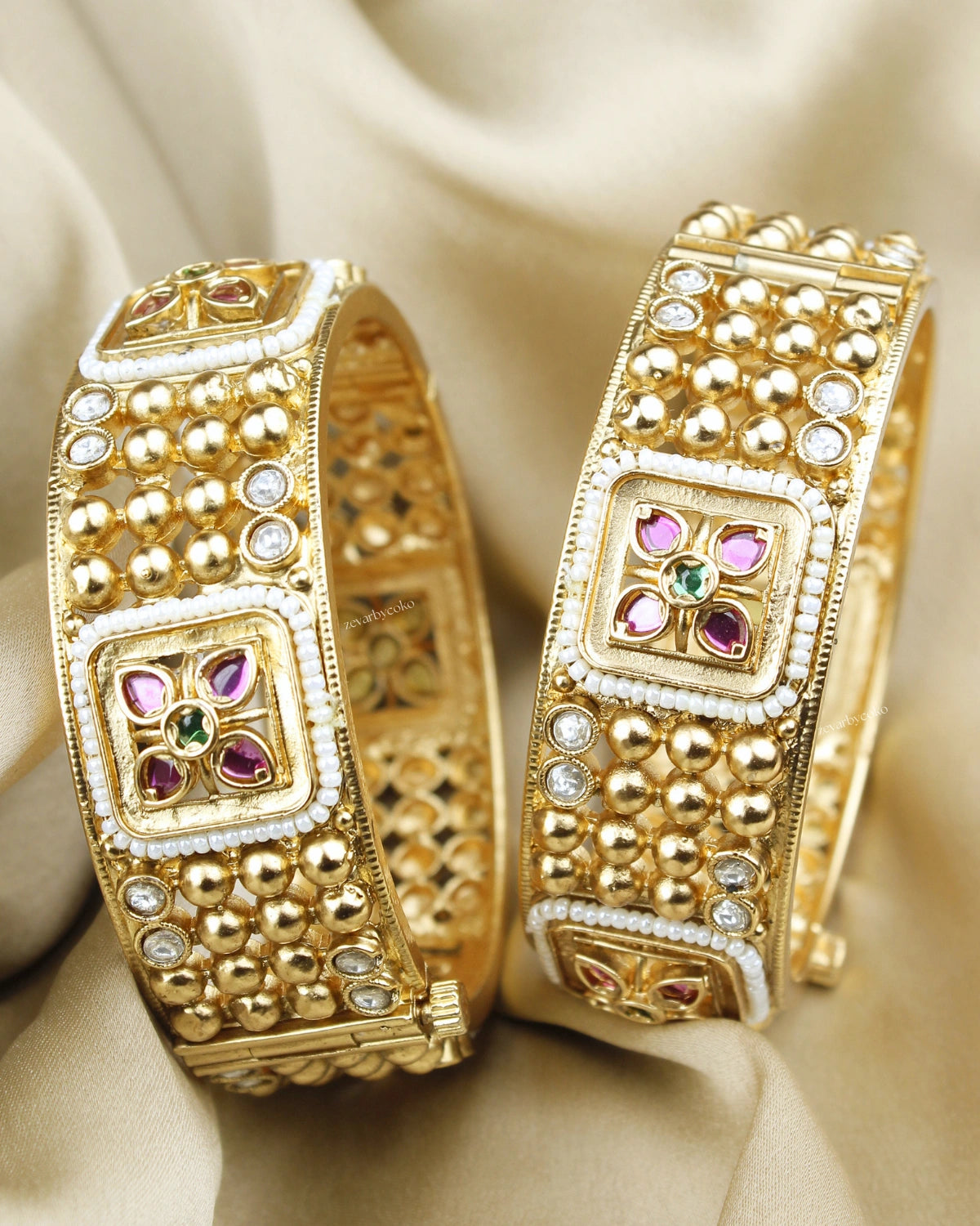 COKO's Heritage Openable Bangles Set of 2- Meghna