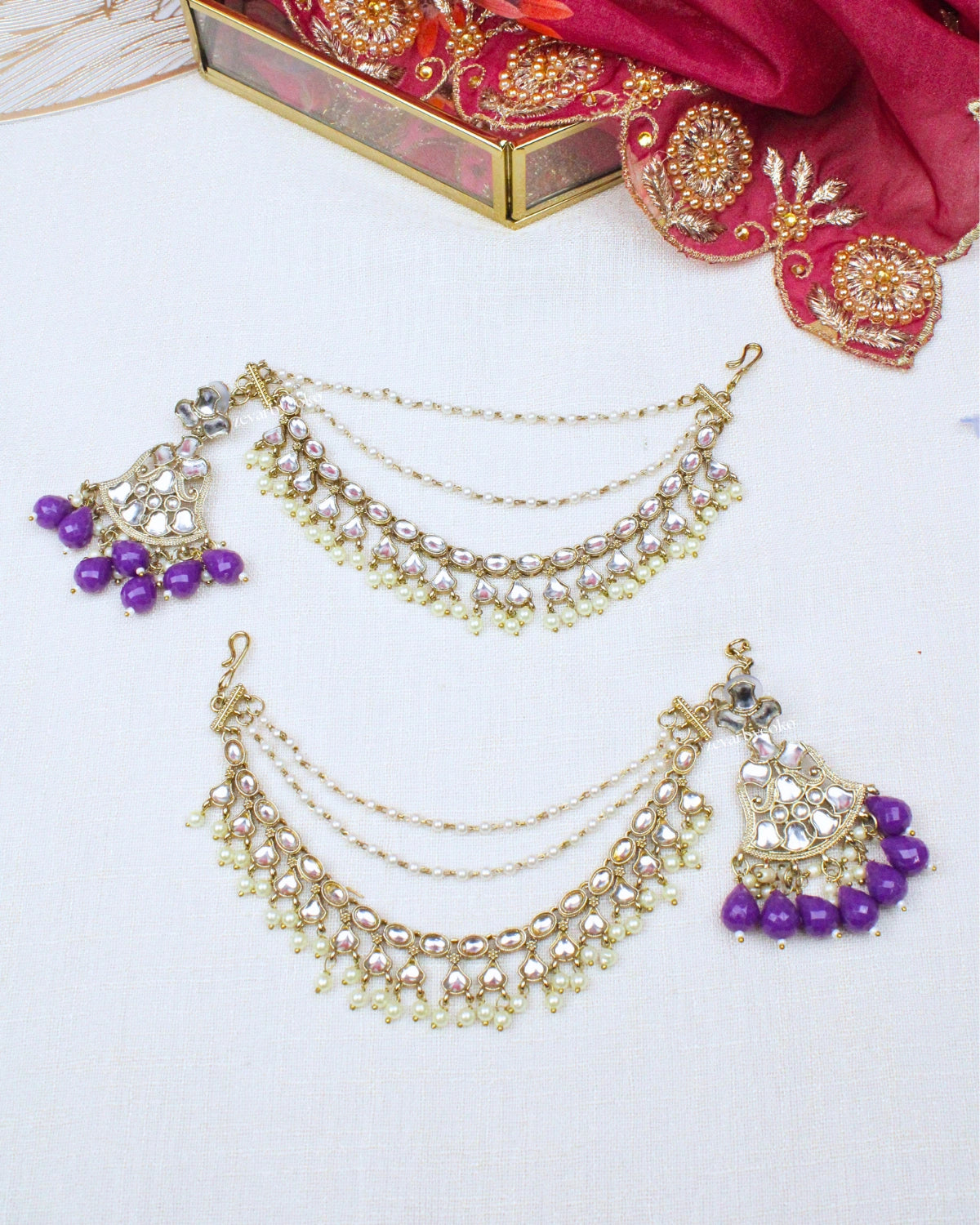 COKO's Kaan Chain Ear Chain (Sahara)- Krisha Kaanchain Earrings