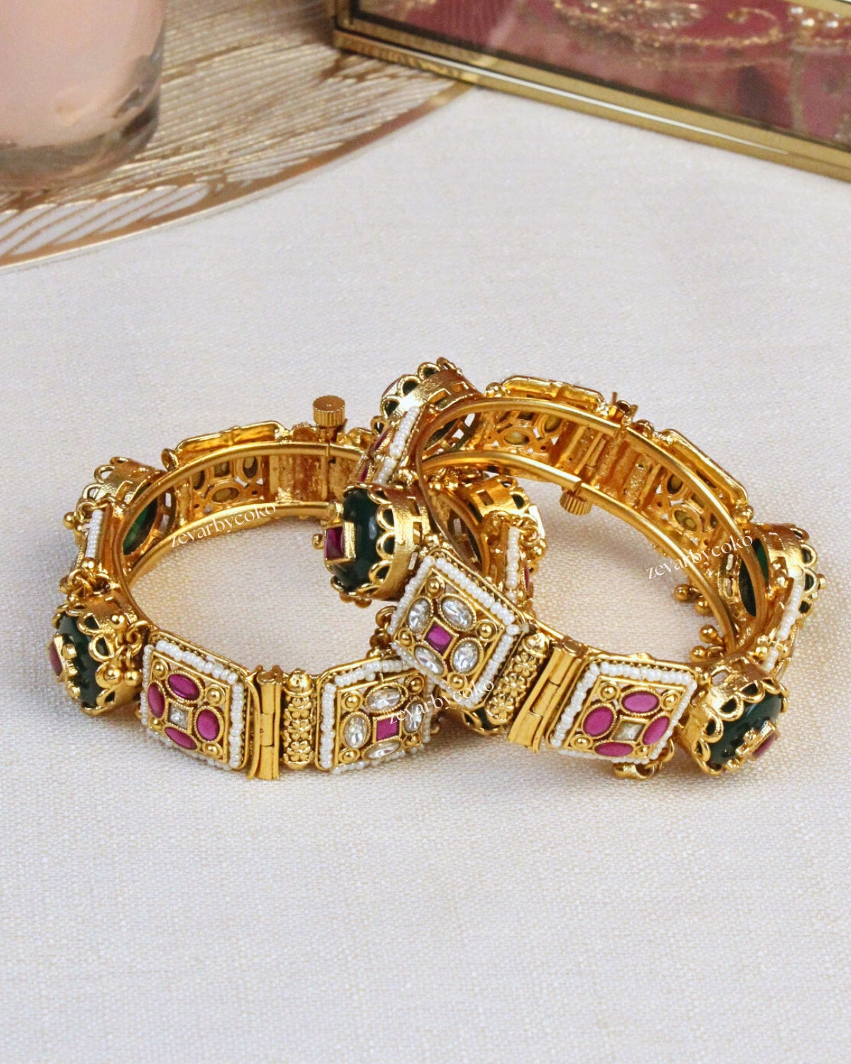 COKO's Heritage Openable Bangles Set of 2- Maahi