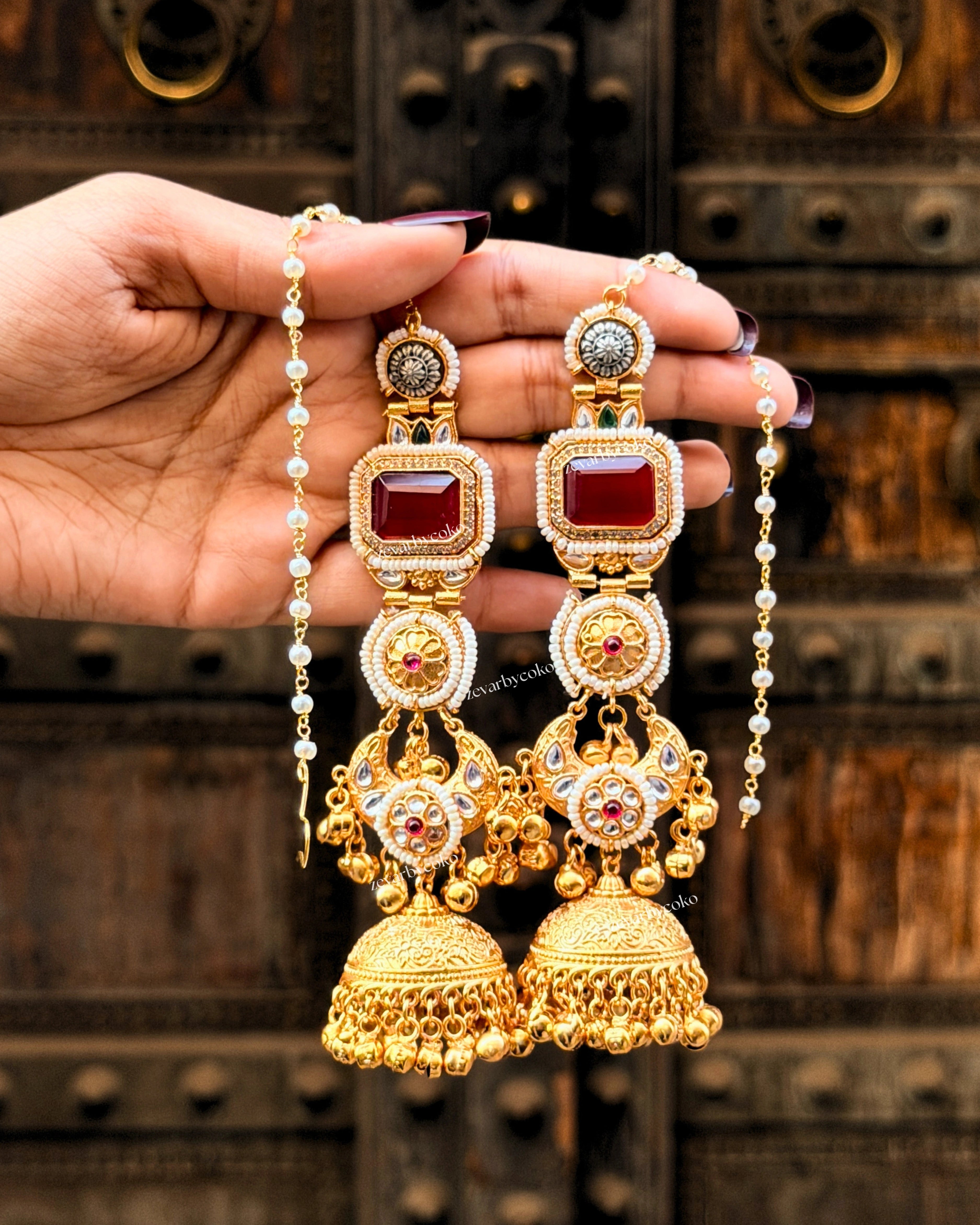 Barsha Kashmiri Jhumka Earrings
