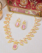 COKO's American Diamond Zircon Necklace set - Vasundhara
