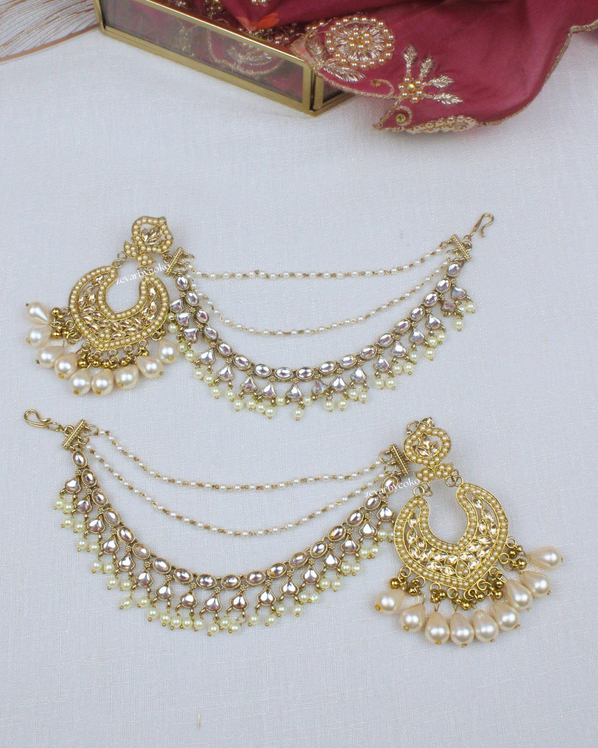 COKO's Kaan Chain Ear Chain (Sahara)- Kanti Kaanchain Earrings