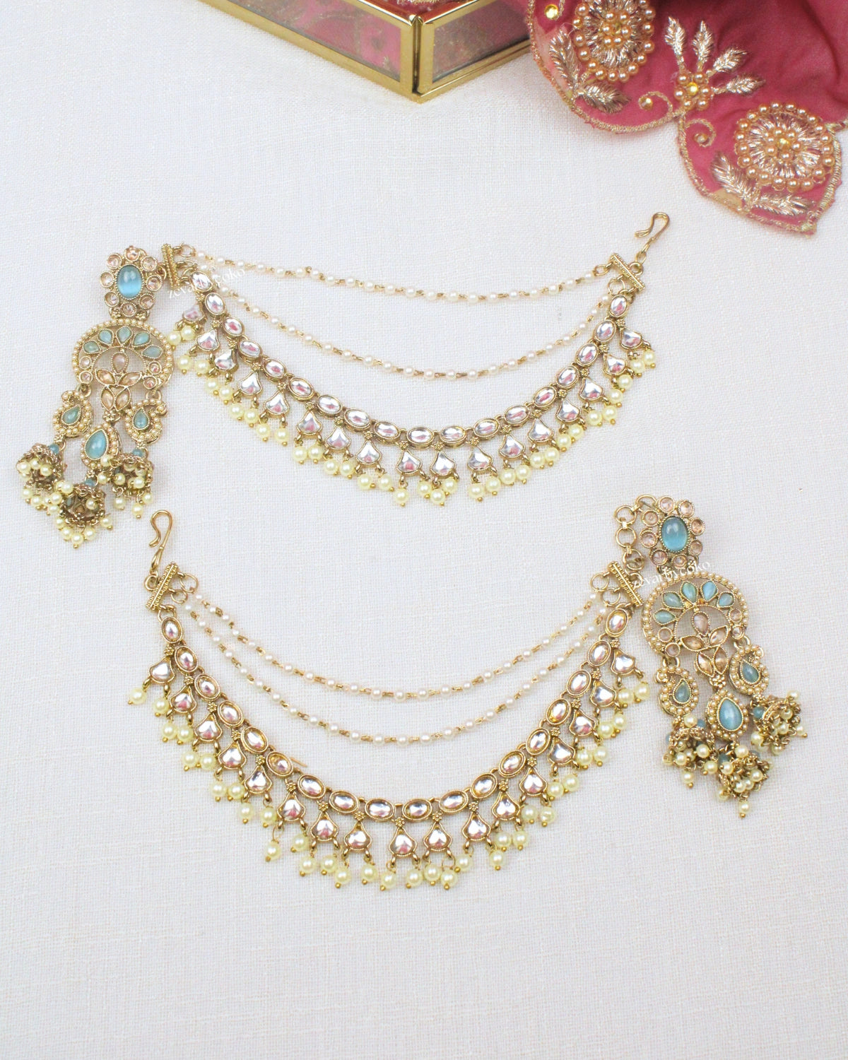 COKO's Kaan Chain Ear Chain (Sahara)- Keyuri Kaanchain Earrings