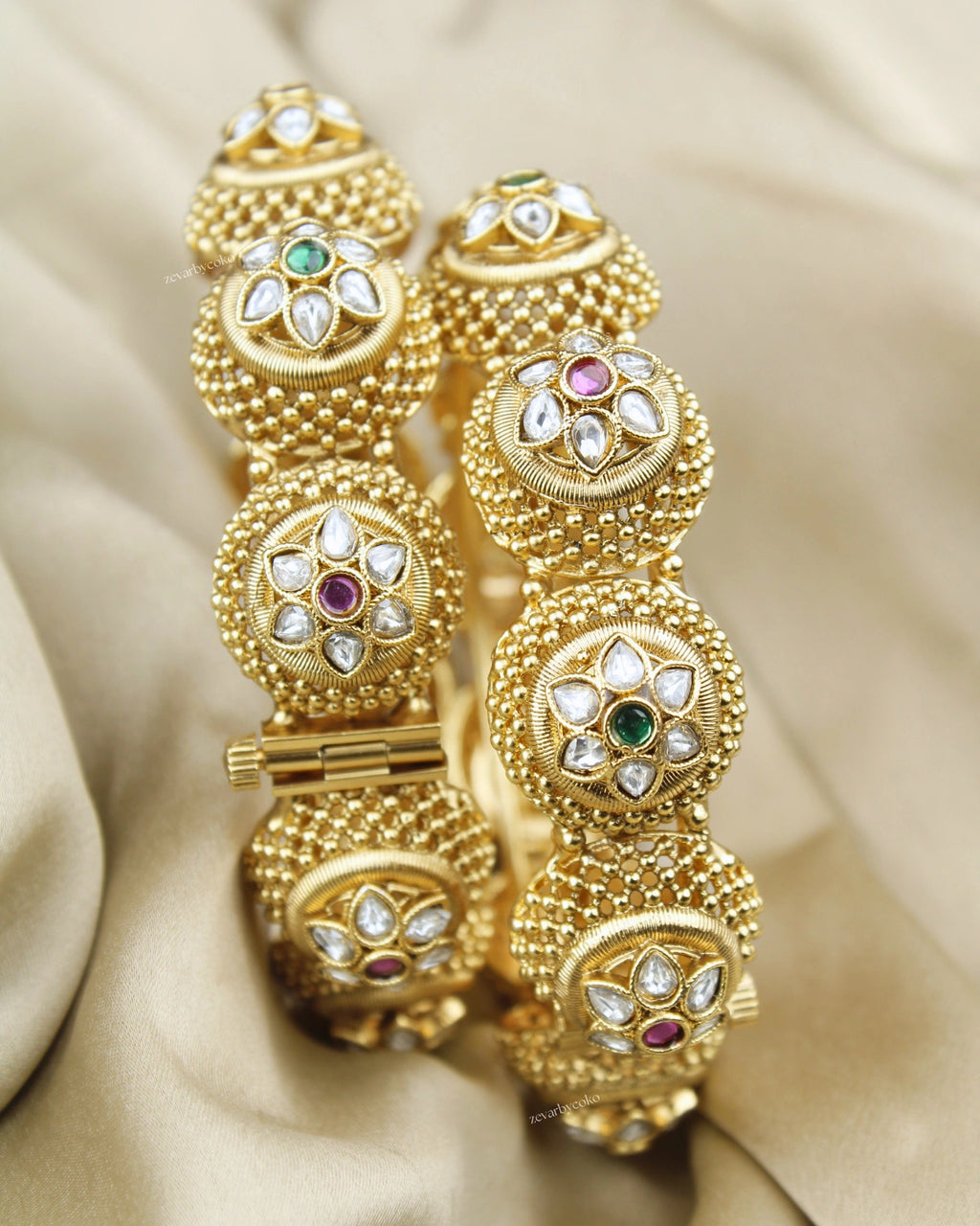 COKO's Heritage Openable Bangles Set of 2- Maithli
