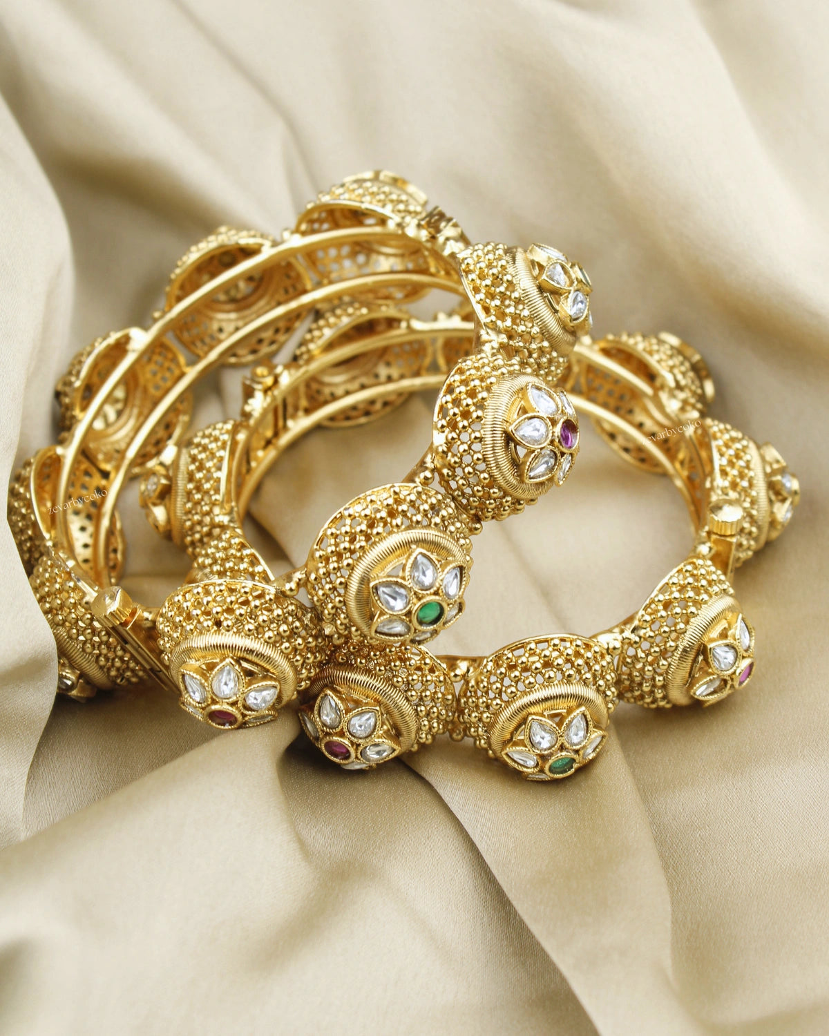 COKO's Heritage Openable Bangles Set of 2- Maithli