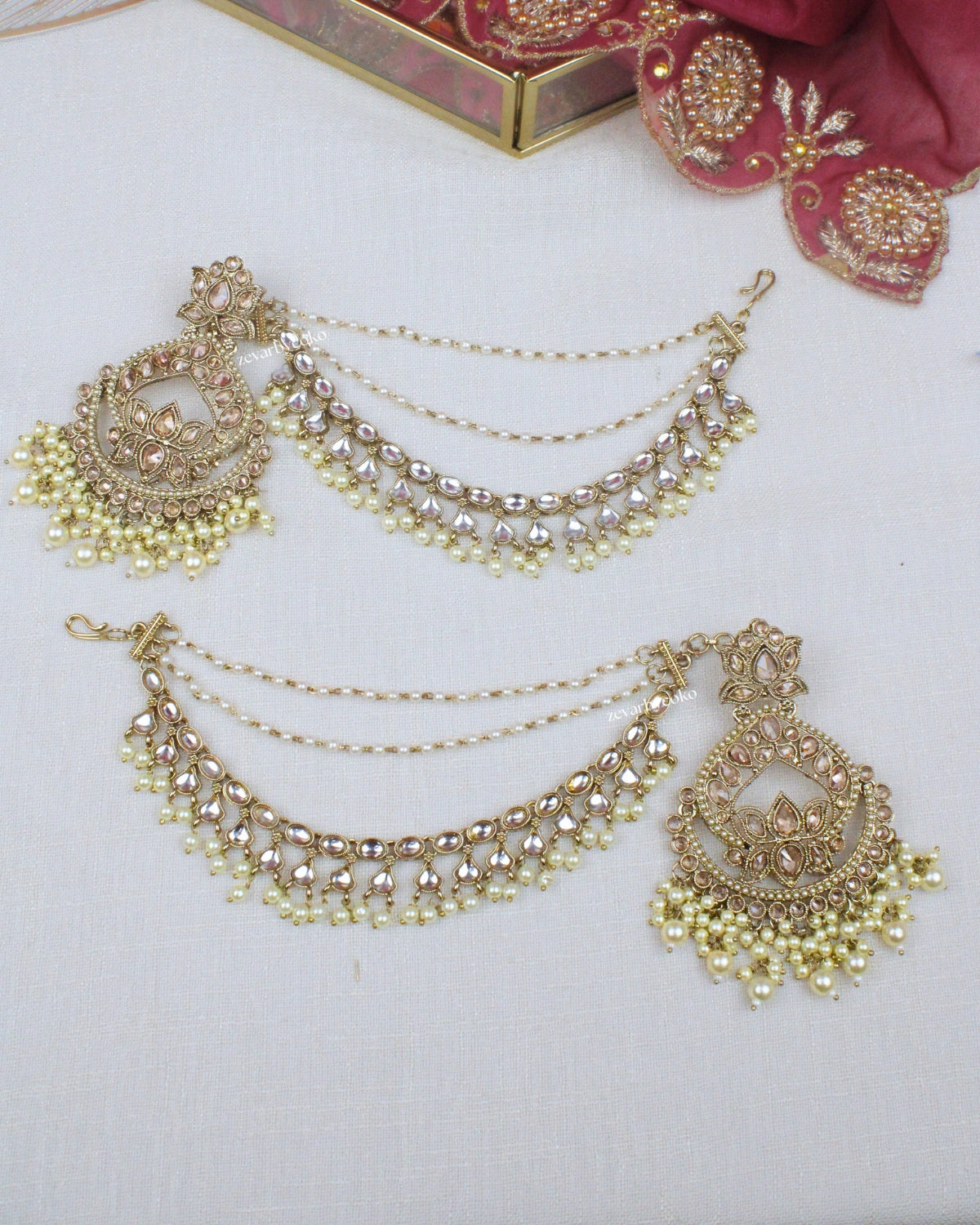 COKO's Kaan Chain Ear Chain (Sahara)- Kesar Kaanchain Earrings