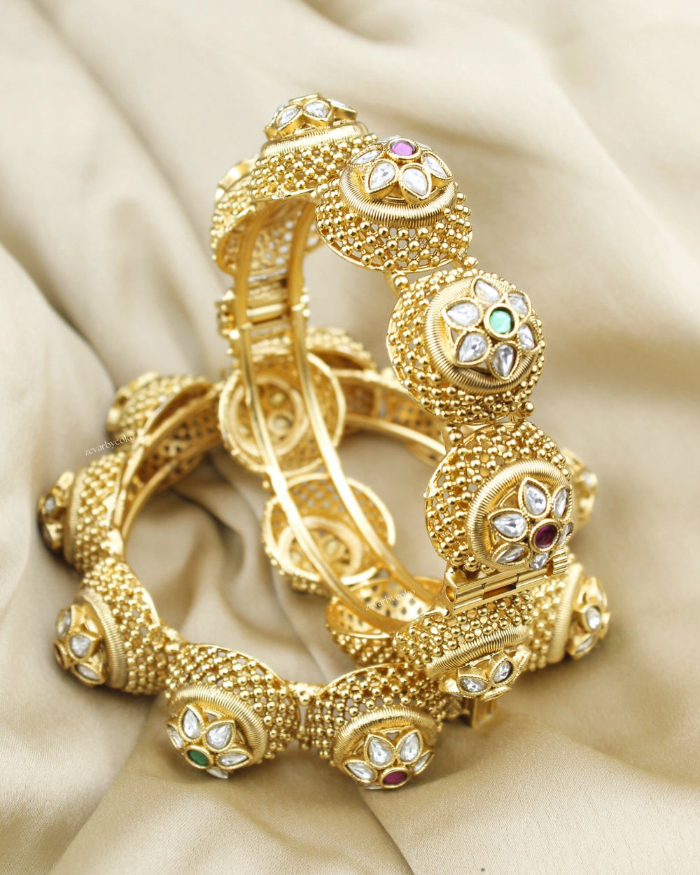 COKO's Heritage Openable Bangles Set of 2- Maithli