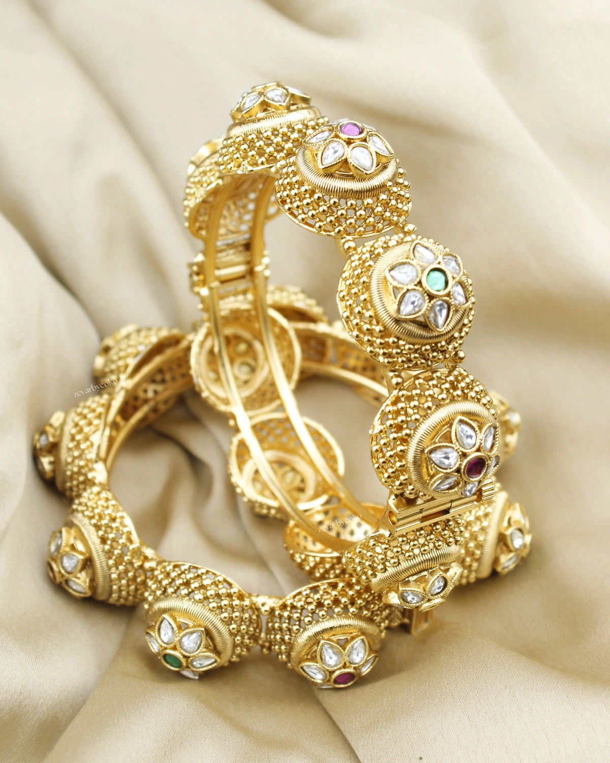 COKO's Heritage Openable Bangles Set of 2- Maithli