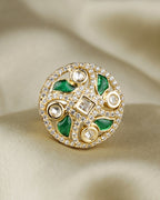 COKO's Kundan Polki Adjustable Ring-Rubina
