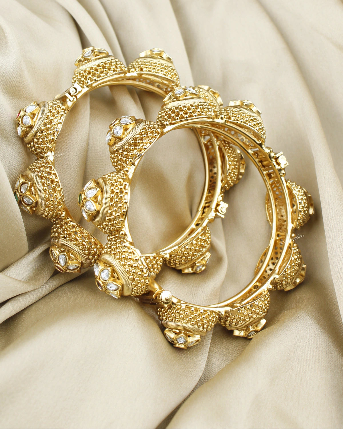 COKO's Heritage Openable Bangles Set of 2- Maithli