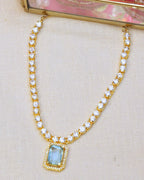 COKO's American Diamond Zircon Necklace set - Vasudha