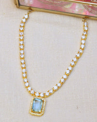 COKO's American Diamond Zircon Necklace set - Vasudha
