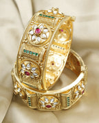 COKO's Heritage Openable Bangles Set of 2- Maina