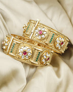 COKO's Heritage Openable Bangles Set of 2- Maina