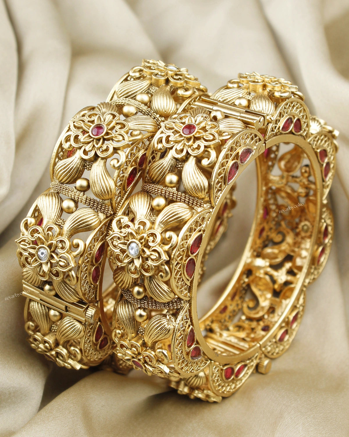 COKO's Heritage  Rajwada Openable Bangles Set of 2- Manvi