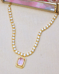 COKO's American Diamond Zircon Necklace set - Vasudha