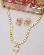 COKO's American Diamond Zircon Necklace set - Vasudha