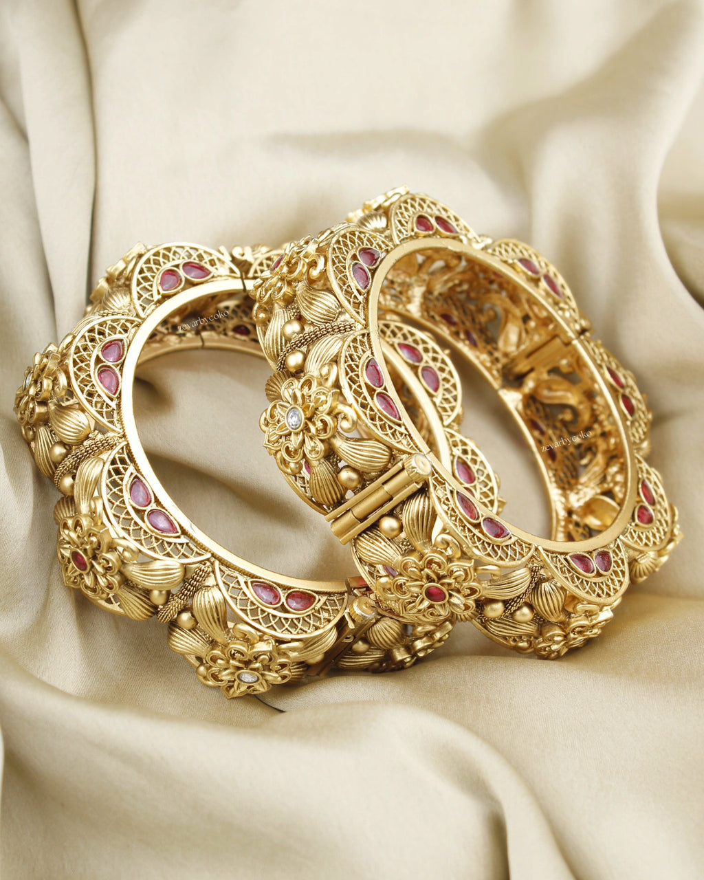 COKO's Heritage  Rajwada Openable Bangles Set of 2- Manvi