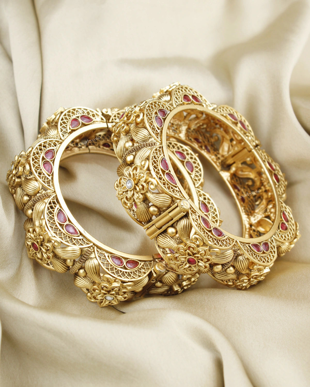 COKO's Heritage  Rajwada Openable Bangles Set of 2- Manvi