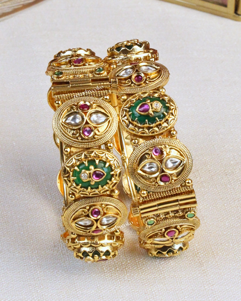 COKO's Heritage Openable Bangles Set of 2- Meera