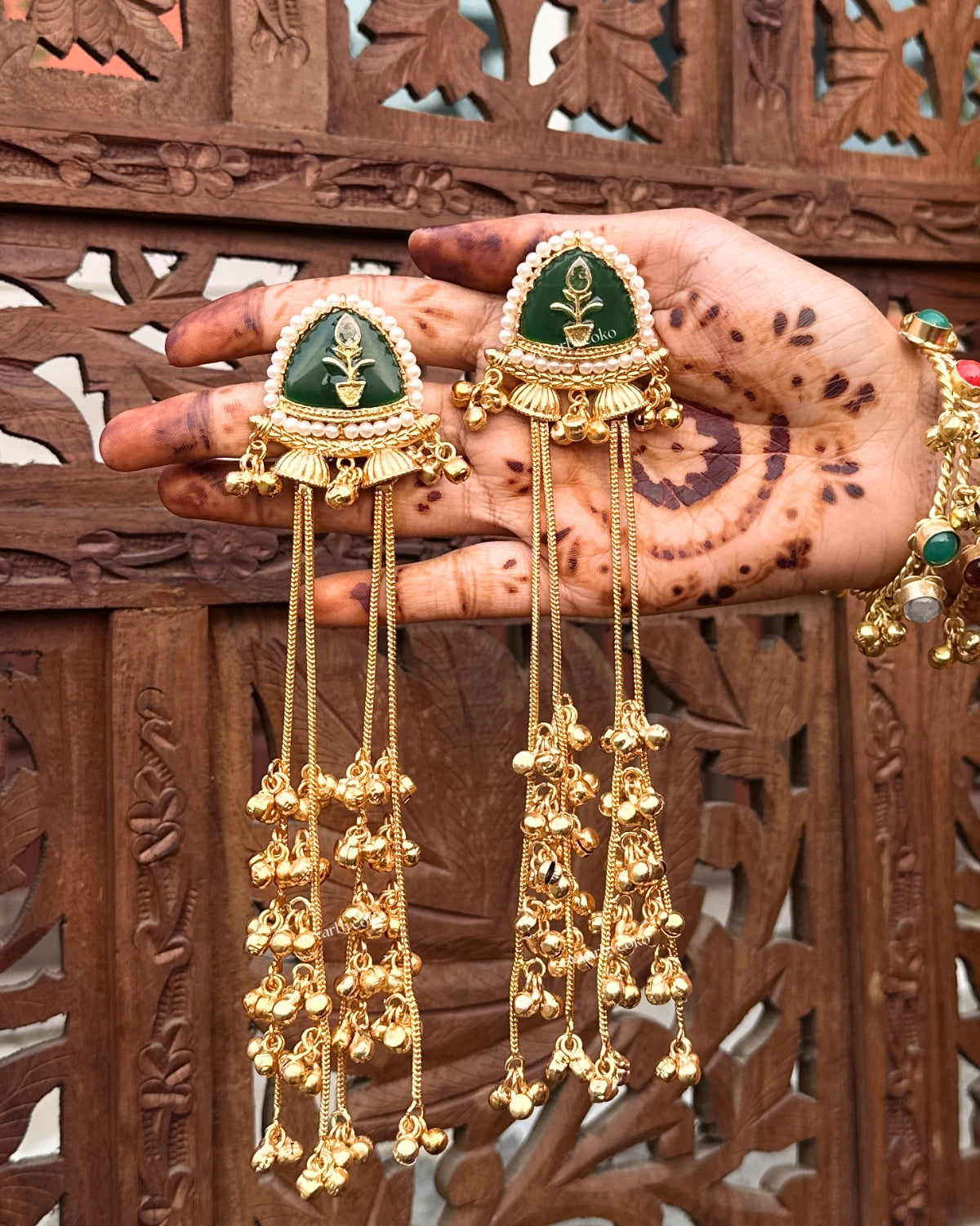 Asmita Kashmiri Earrings with ghungroos