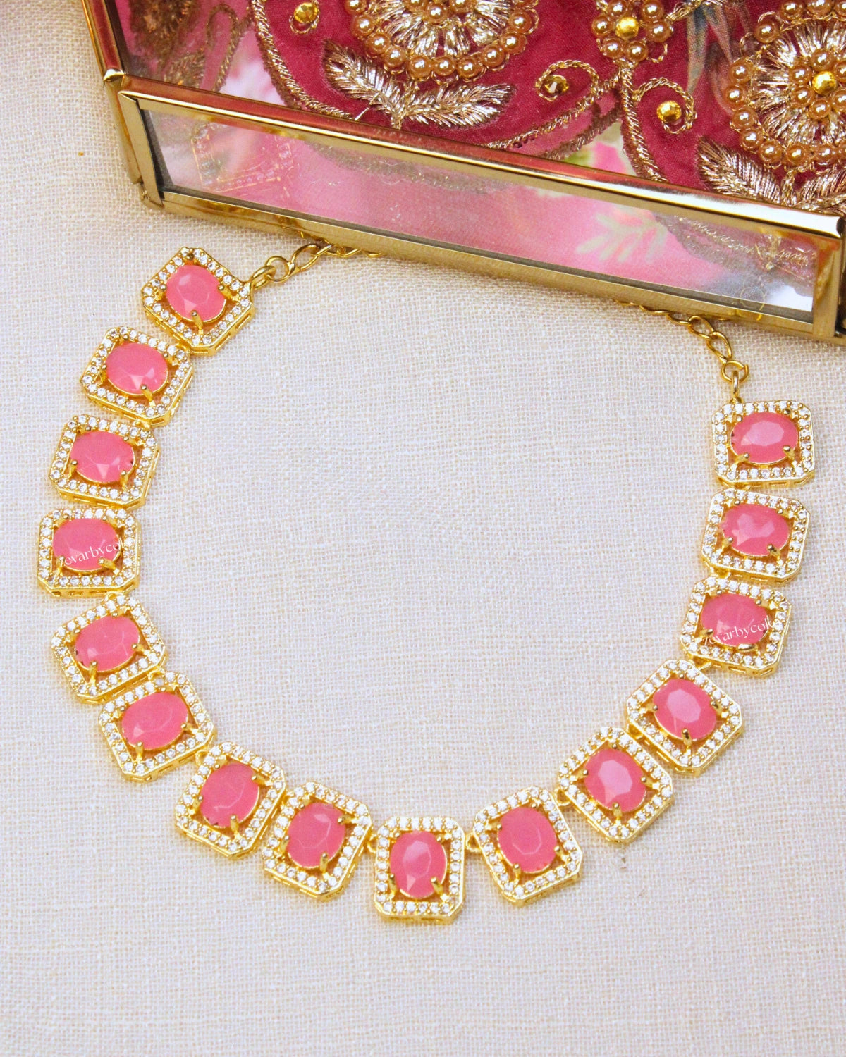 COKO's American Diamond Zircon Necklace set - Varuni