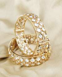 COKO's Moissanite Polki Bangles Set of 2 Meher