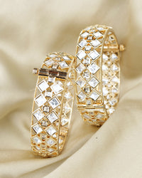 COKO's Moissanite Polki Bangles Set of 2 Meher