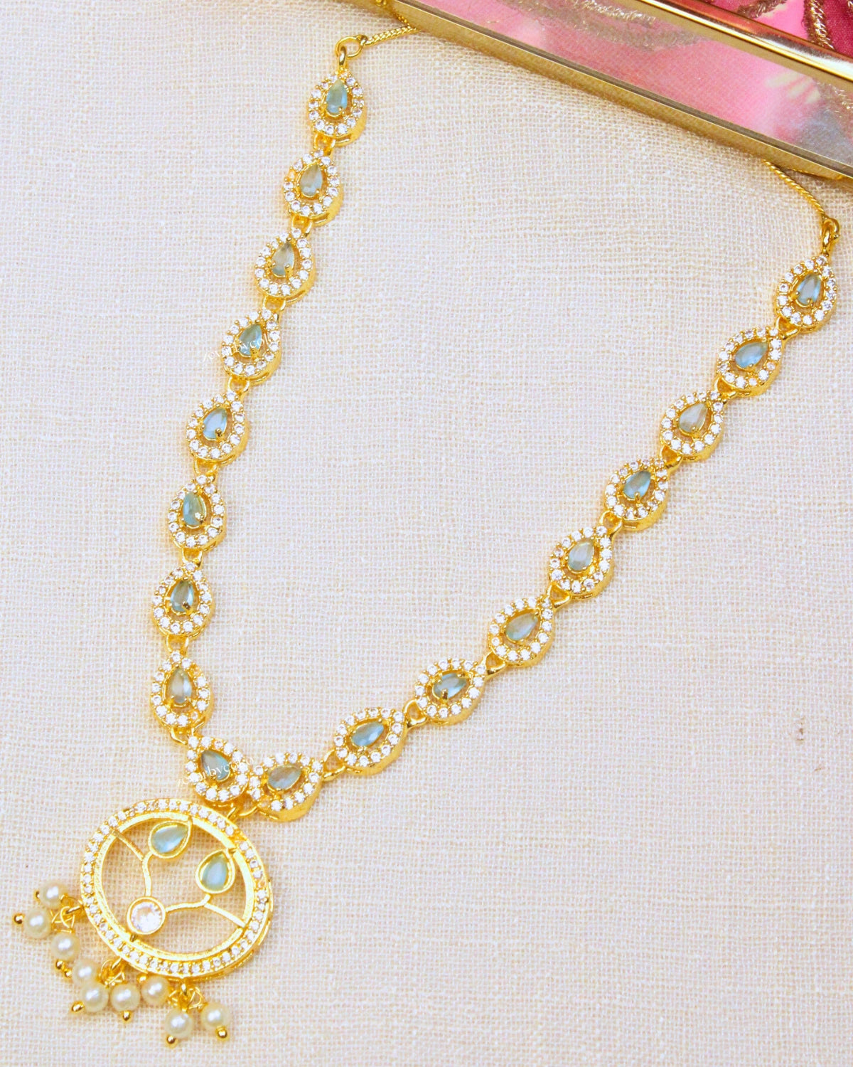 COKO's American Diamond Zircon Necklace set - Vedah