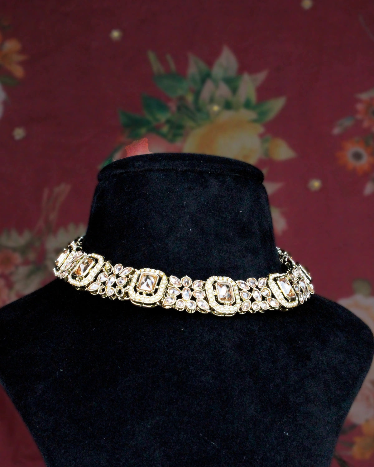 Coko's Sitara Reverse AD Polki Necklace Set